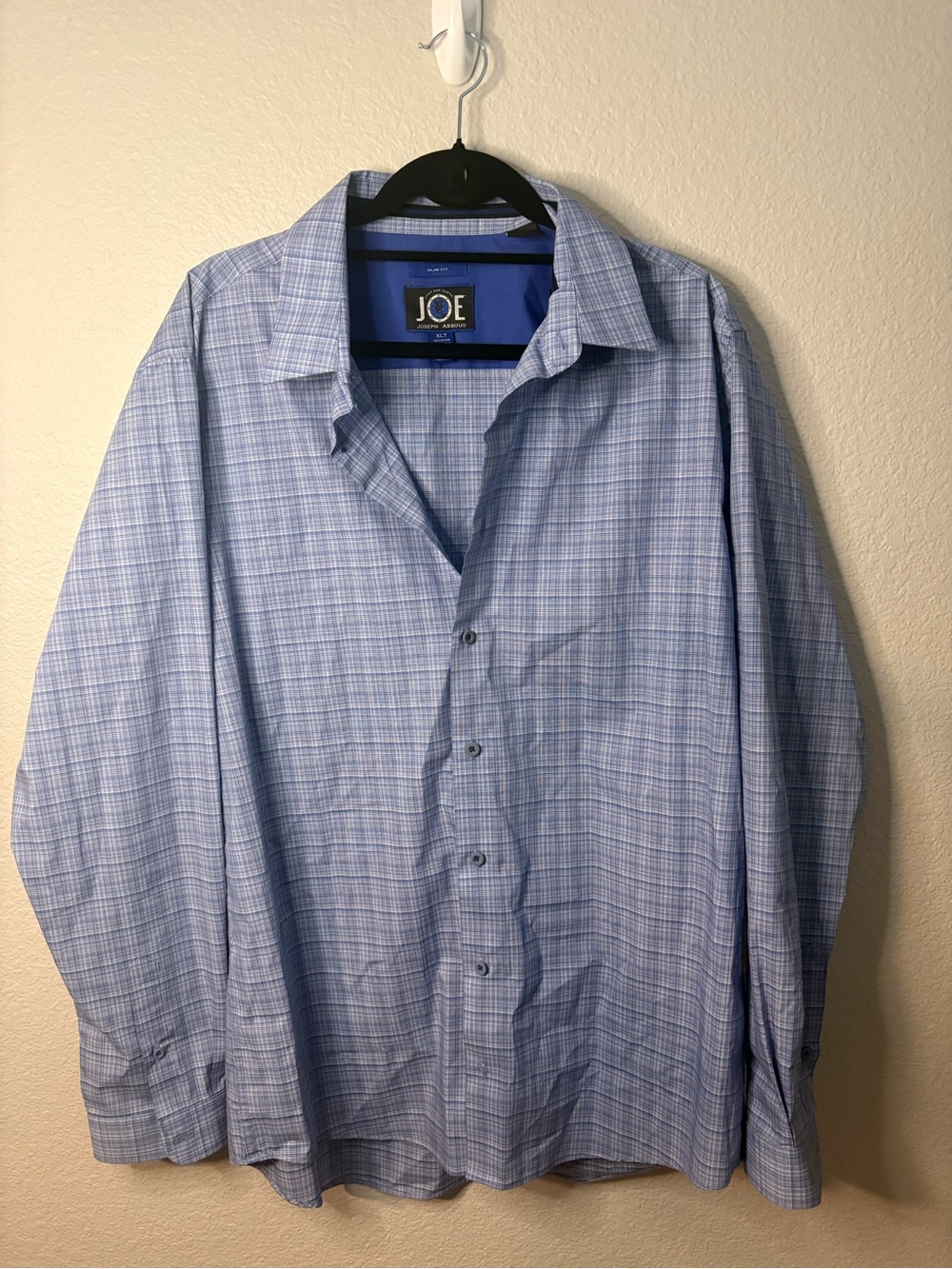 Joseph Abboud Light Blue Checked Dress Shirt